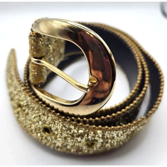 Accessories - Glittery Gold "Elite" Belt Fresno California 33"- 36"